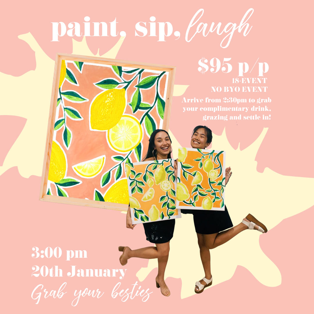 Paint, Sip, Laugh event